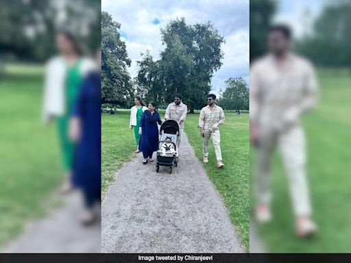 Olympics 2024: Chiranjeevi's "Serene" Moment With Ram Charan, Upasana And Klin Kaara Ahead Of Attending Opening Ceremony