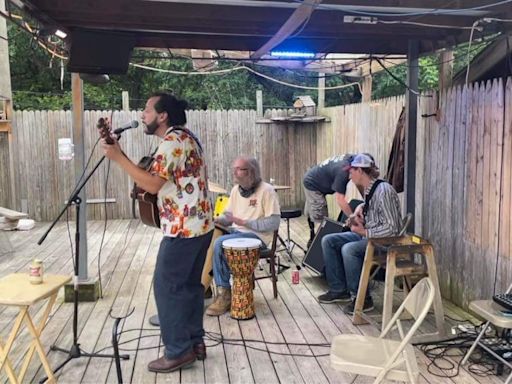 A furry greeter, variety of music and $5 burger, all at The Cabin on 446