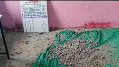 Impending Danger: Moments Before Morning Prayer, Portion Of Govt School Roof Collapses In MP's Neemuch