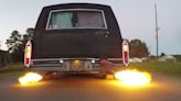Flamethrower Cadillac Hearse Comes Straight From Hell