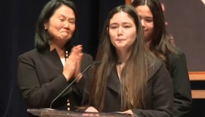 Kyara Villanella, hija de Keiko, despidió a su abuelo Alberto Fujimori entre lágrimas: “Te llevas una parte de mi corazón”