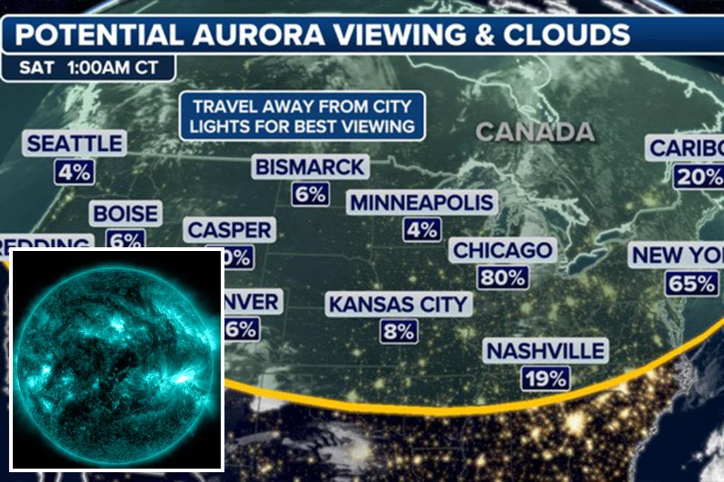 Rare solar storm to make northern lights visible to most of US: Here’s how to see it