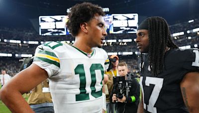 Video: Raiders' Davante Adams Hypes 'F--king Baller' Jordan Love After Packers Season