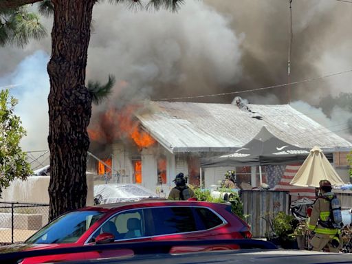 Carlsbad house fire kills 1 person, another injured, closes roads