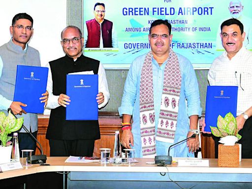 Tripartite MoU signed for development of greenfield airport in Kota | Jaipur News - Times of India