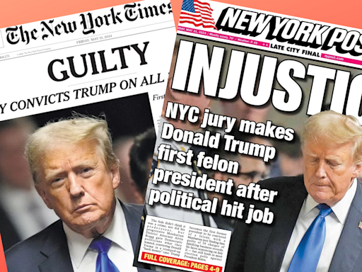 Today's Front Pages: Trump convicted, Injustice