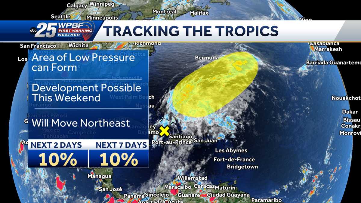 National Hurricane Center monitoring area of low pressure in Atlantic Ocean