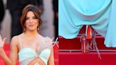 Eva Longoria Pumps Up Height in Silver Platform Louboutin Shoes for ‘Emilia Perez’ Red Carpet in Cannes