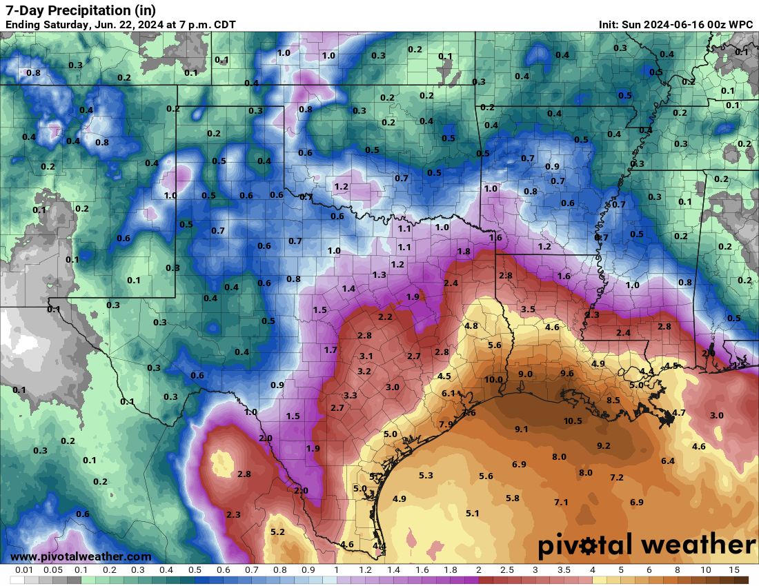 Tropical moisture aiming at South Texas. How much rain will fall?