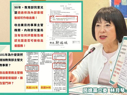 《放.獨家/專訪》質疑兒盟聯盟門神護航...林月琴疑「文教事業可從事收出養」：教育部拿不出同意函、用三年前資料自我解釋！