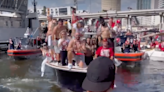 Tom Brady Tosses Lombardi Trophy Across Water During Tampa Bay Buccaneers' Super Bowl Boat Parade