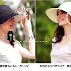 嘉芸的店 日本夏季防曬帽 抗UV材質 綁馬尾可使用 預防頭髮扁塌 日本遮陽帽 寬大帽沿