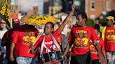 May Day protesters march through downtown Durham. Why they ended up at Duke University