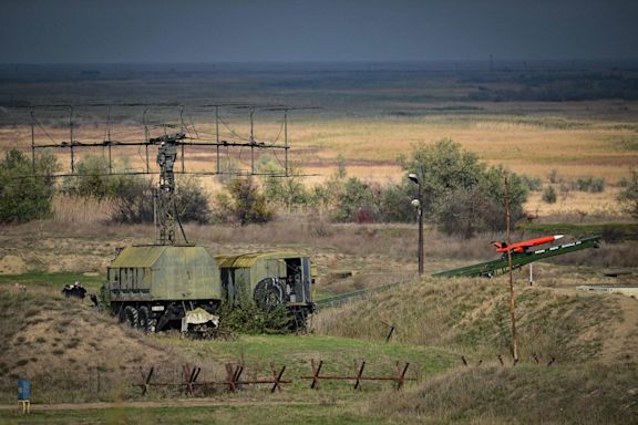 Drones hit Russian military field