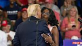 Trump embraces MAGA activist at Atlanta rally who repeats his offensive claims about Harris’ heritage