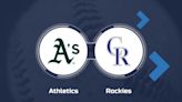 Athletics vs. Rockies Prediction & Game Info - May 22