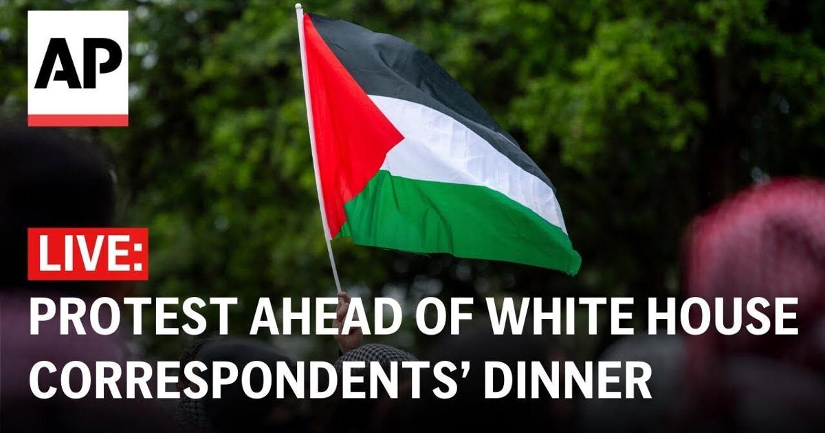 LIVE: Pro-Palestinian protest near White House Correspondents' Dinner