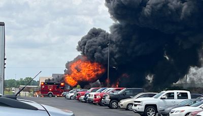 Fuel tanker burns in Nappanee