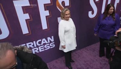 Clinton celebrates Suffs at Broadway opening