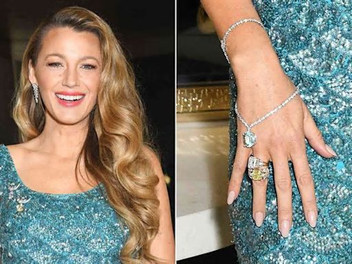 Blake Lively Dazzles in 50+ Carats of Tiffany & Co. Diamonds — Including a 12-Carat Necklace Worn on Her Hand!