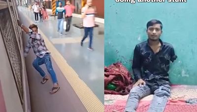 ...Viral For Performing Dangerous Stunt At Sewri Rly Station Loses Leg And Arm During Another Stunt...