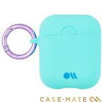 美國 CASE●MATE AirPods 炫彩保護套 - 水藍色 贈掛環及磁性防丟繩