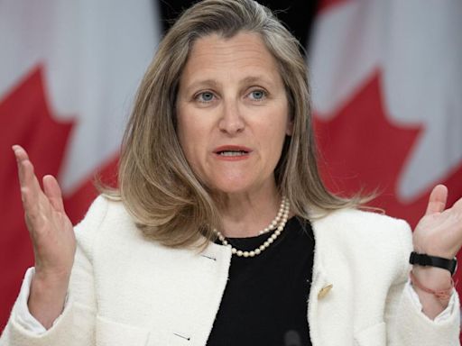 Chrystia Freeland says she believes she has Justin Trudeau’s confidence but ‘he is really capable of speaking for himself’