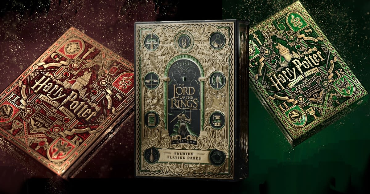 Artistic Playing Cards Celebrate the Fantasy Worlds of 'Harry Potter' and 'Lord of the Rings'