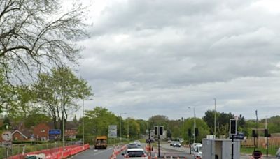 Crash closes major Shrewsbury road in one direction near retail park