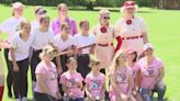 Midway Village transforms into baseball field for ‘peaches playdate’