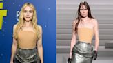 Emma Roberts Embraces Contrasting Fabrics in Strapless Versace Look for ‘Space Cadet’ Premiere