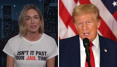 Jimmy Kimmel invites his wife on stage to give Donald Trump some advice: "Shut up and go away"