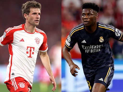 ...Aurelien Tchouameni hilariously crashes Thomas Muller live TV interview after Real Madrid's Champions League draw with Bayern Munich | Goal.com Uganda...