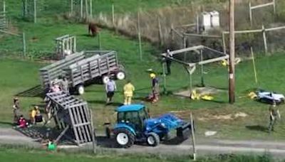 Orchard accident: 25 hurt as hay wagon overturns on school trip in Wisconsin