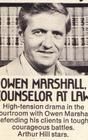 Owen Marshall, Counselor at Law