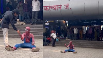 'Spider-Man' Spotted Begging At Kalyan Railway Station; Video Goes Viral