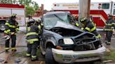 18-year-old in serious but stable condition after crash on Washington Street in Indianapolis