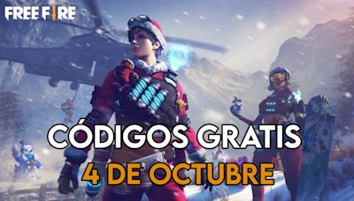 Free Fire | Códigos de hoy viernes 4 de octubre de 2024: recompensas gratis