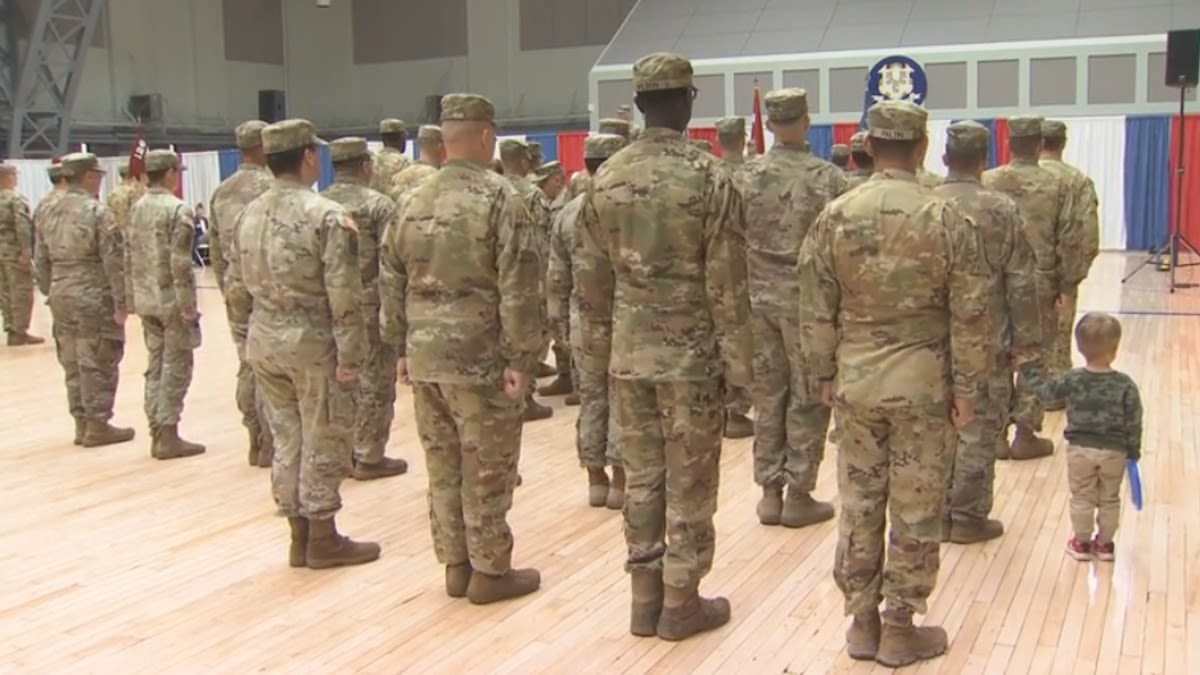 Conn. Army National Guard units welcomed home by loved ones in Hartford