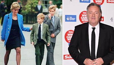 Piers Morgan claims William asked for booze aged 13 during lunch with Diana