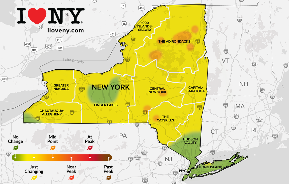 Where is the peak foliage in NY? Latest foliage report and map shows where to see the best