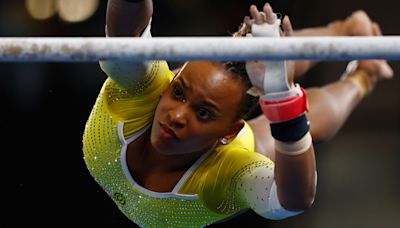 Gymnastics-Brazil's Andrade zones in on landing unprecedented vault