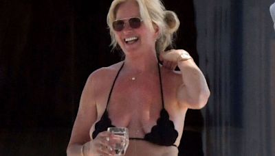 Penny Lancaster, 53, stuns in barely-there bikini on £50m yacht