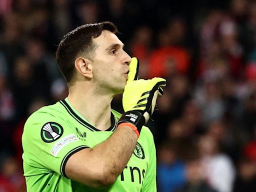 Emiliano Martinez survives two yellow cards as Villa beat Lille in dramatic penalty shoot-out