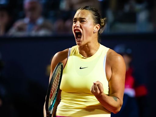 Sabalenka rescató tres match points y festejó un triunfo "para el corazón" en Roma