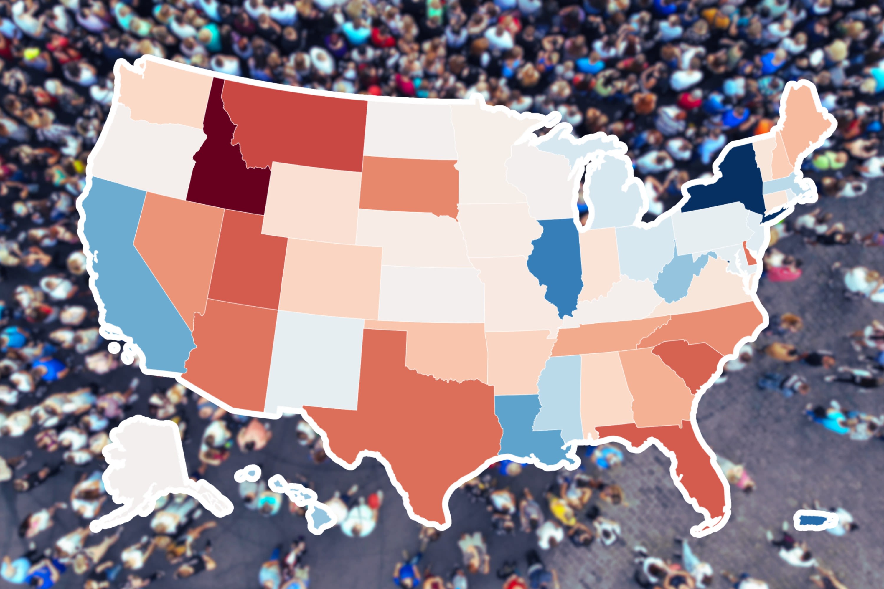 Population map reveals states growing, shrinking the quickest