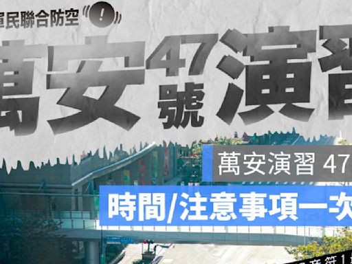 萬安演習時間表2024：台中、台北、高雄等各縣市、高速公路演習規定懶人包