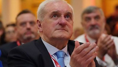 Bertie Ahern arrives at Defence Bill meeting