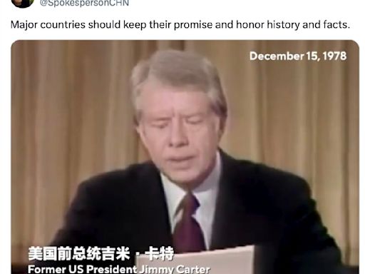 華春瑩發「美國總統與中國建交談話」籲：尊重一個中國歷史信諾