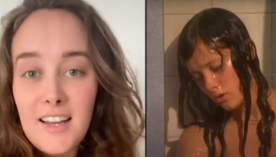 Skins star April Pearson says shower scene was ‘weird’ and they shouldn’t have been made to wear such ‘tight’ clothing